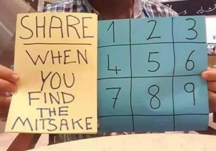 Find the mistake puzzle