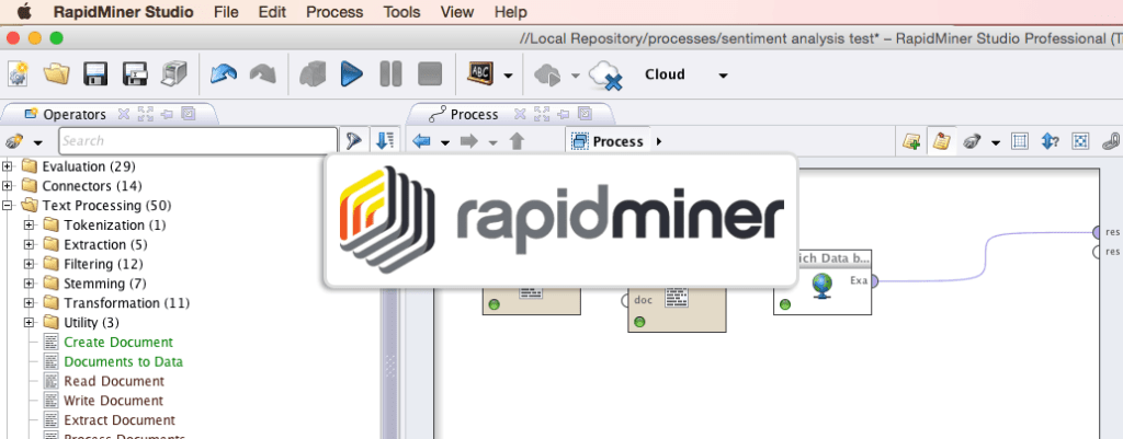 RapidMiner Screenshot for Twinword Sentiment Analysis