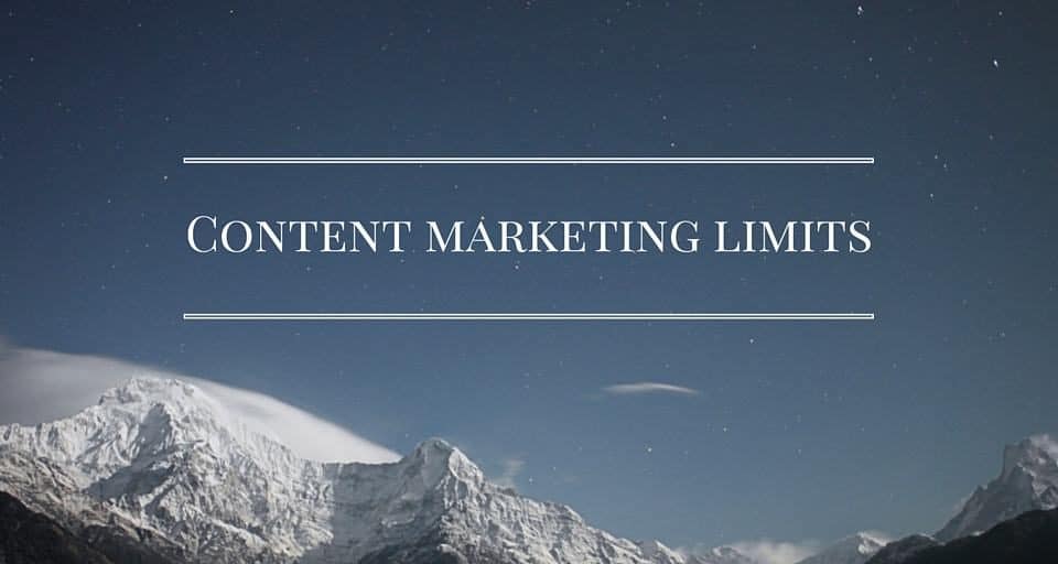 Content Marketing Limitations caption