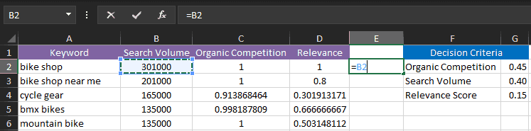 Selecting a cell in Excel