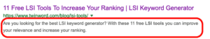 Meta description of the blog post: 11 free LSI tools to increase your ranking.