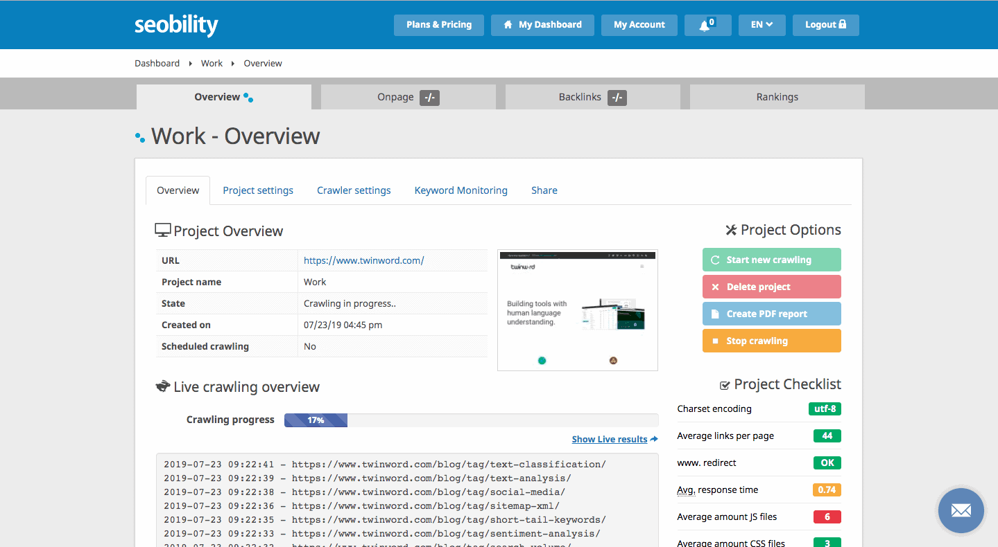 seobility seo audit tool.