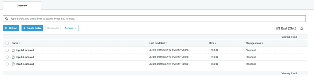 Upload input data into S3 bucket.