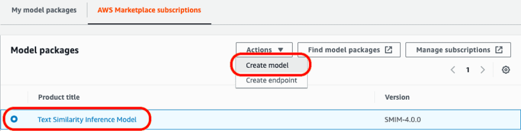 AWS Sagemaker how to create a model.