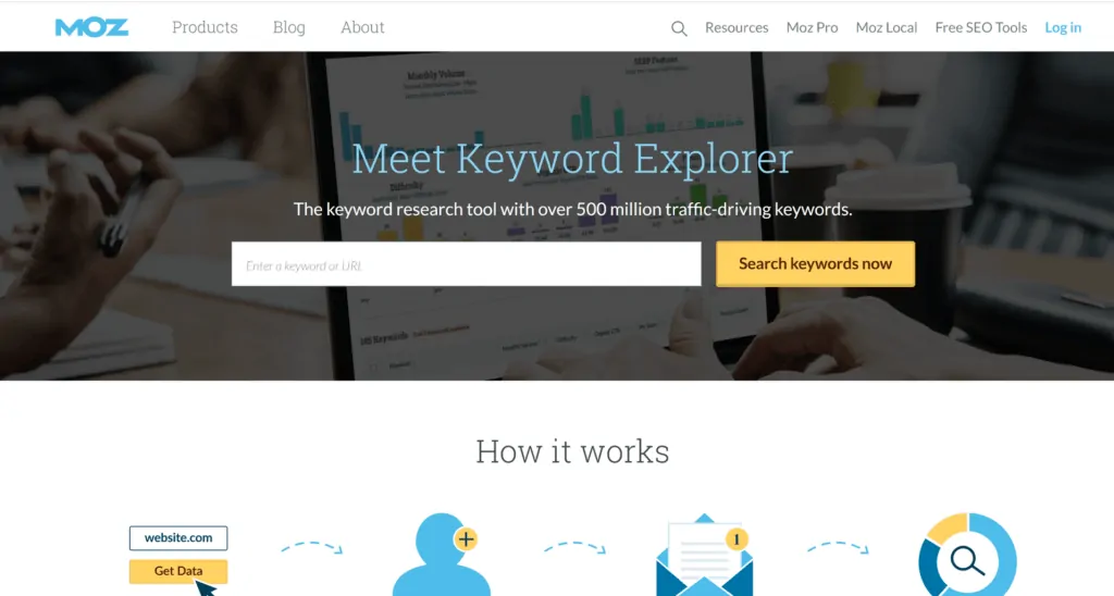 Moz keyword explorer