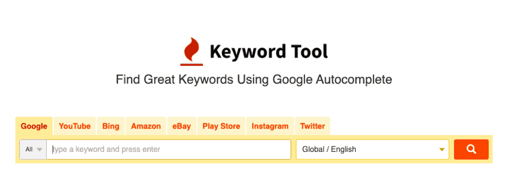 keywordtool.io homepage