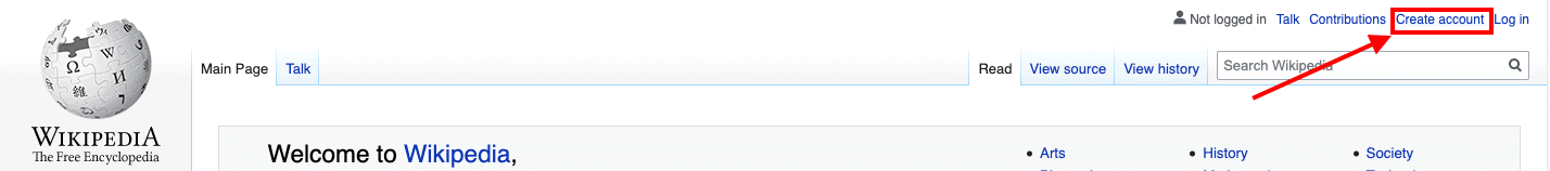 link building with Wikipedia: how to create account