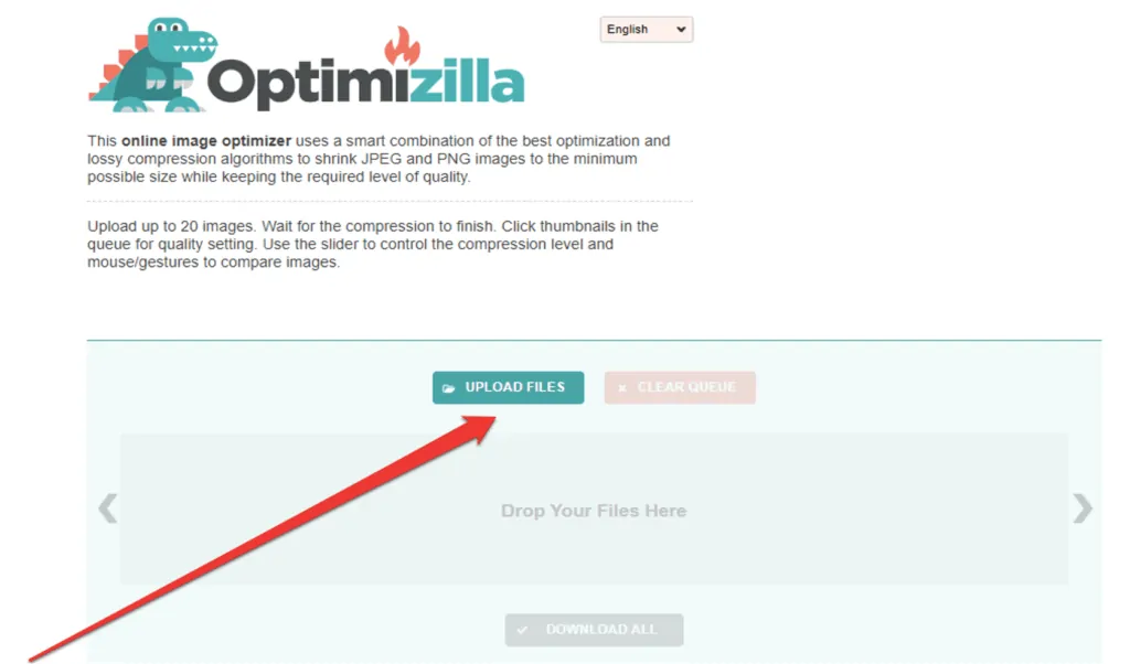 How to compress image files with Optimizilla