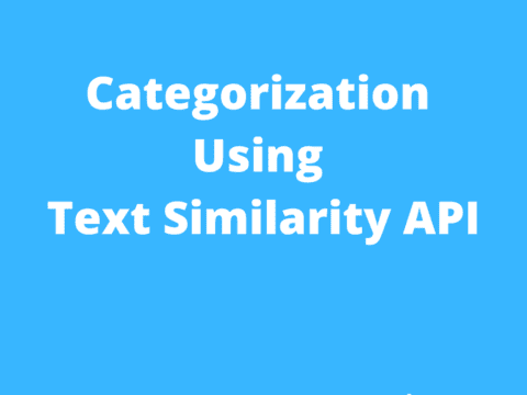 Categorization Using Text Similarity API