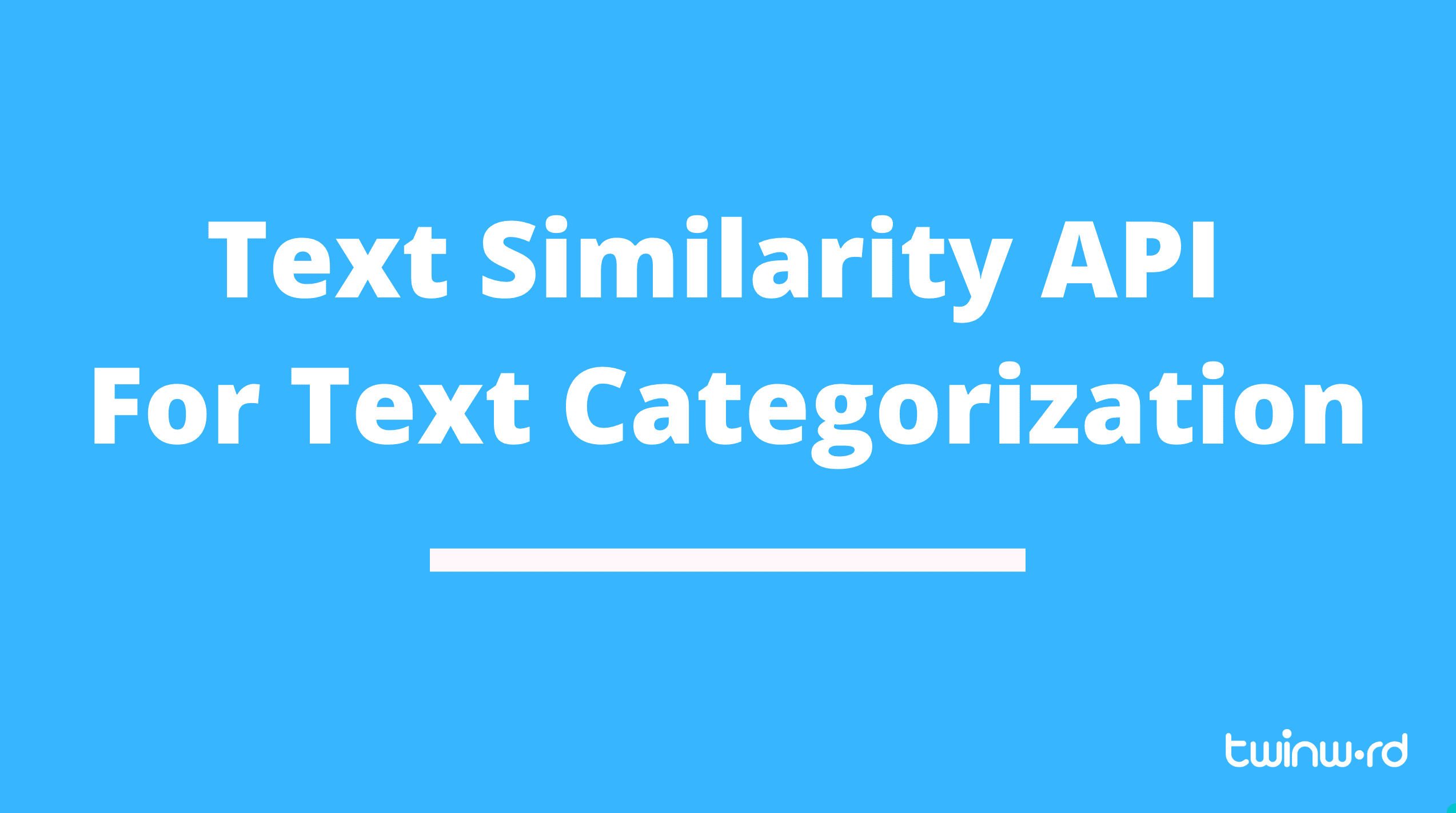 Text Similarity API For Text Categorization