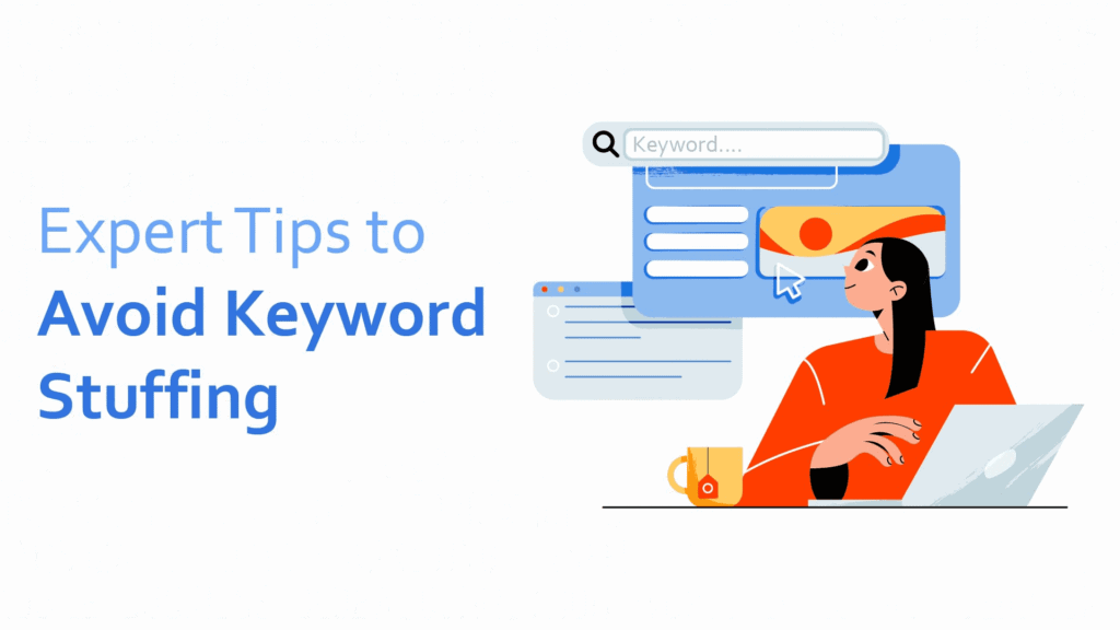Blog banner image for tips to avoid keyword stuffing