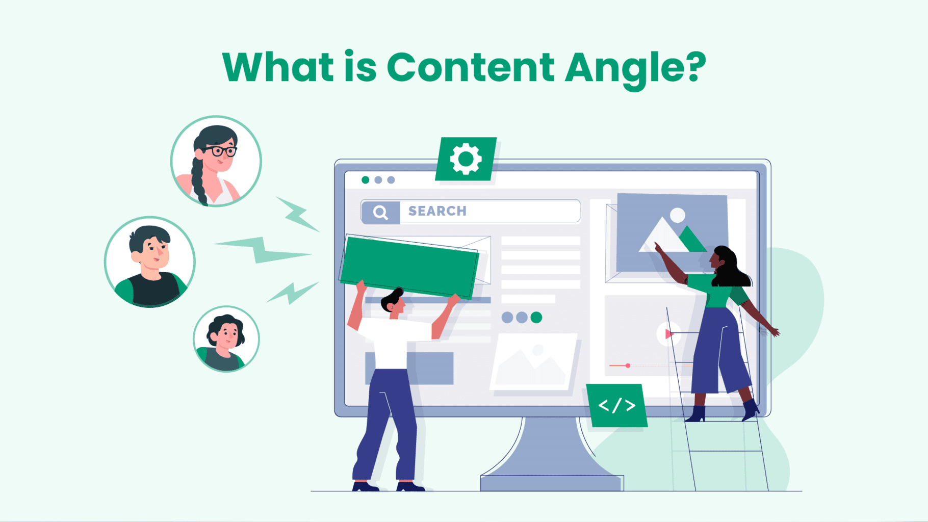 Blog banner image for Twinword blog what is content angle in seo