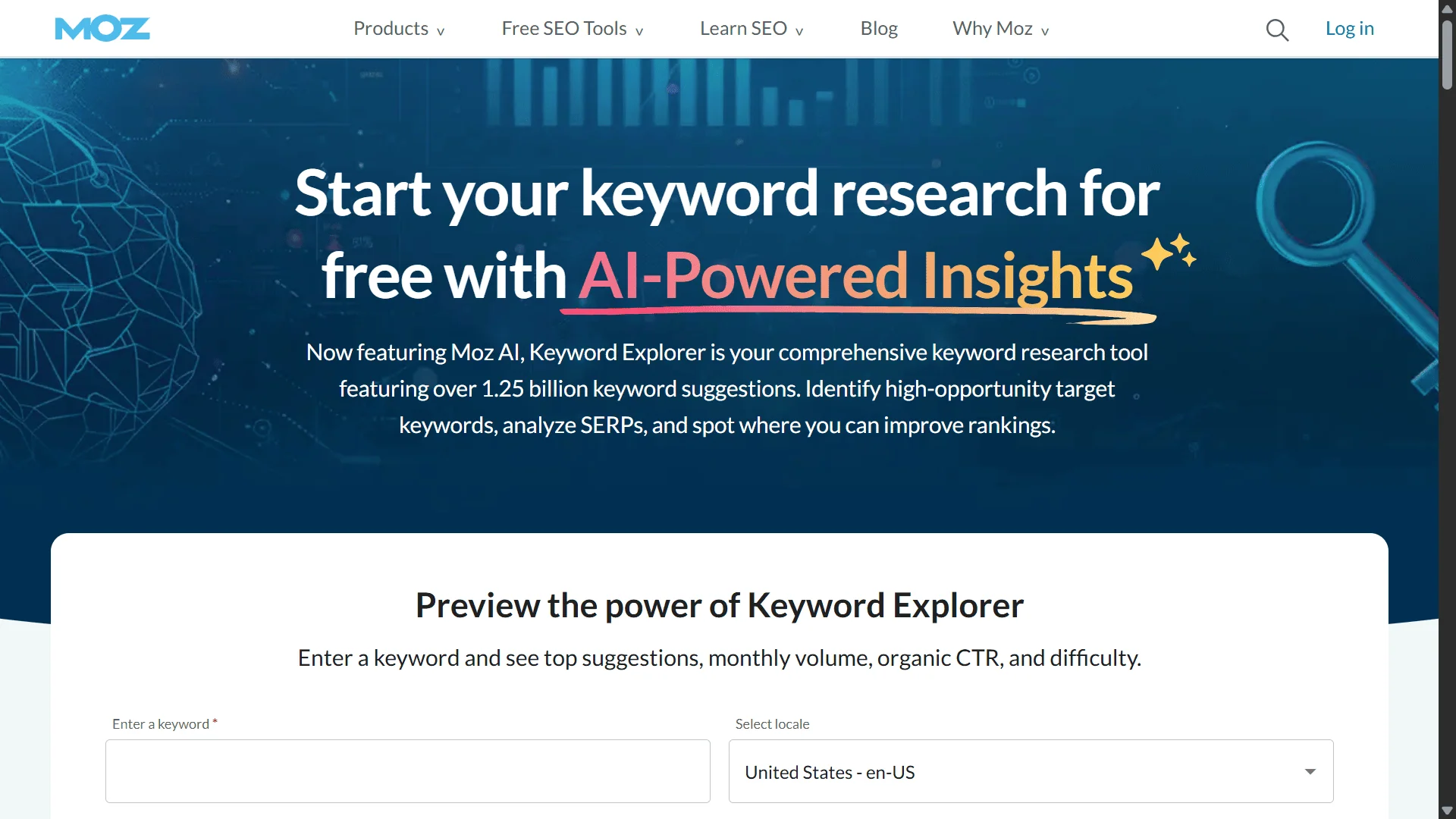 Moz website screenshot.