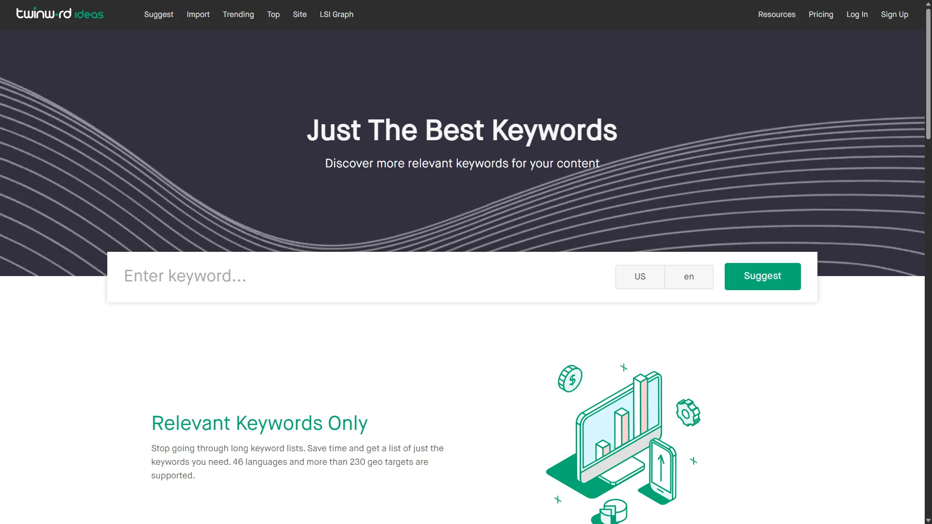 Twinword Ideas website screenshot.
